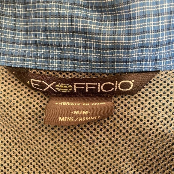 EX FFICIO BLUE COLLARED SHIRT WITH AIR VENTS SIZE MEDIUM - Picture 2 of 8